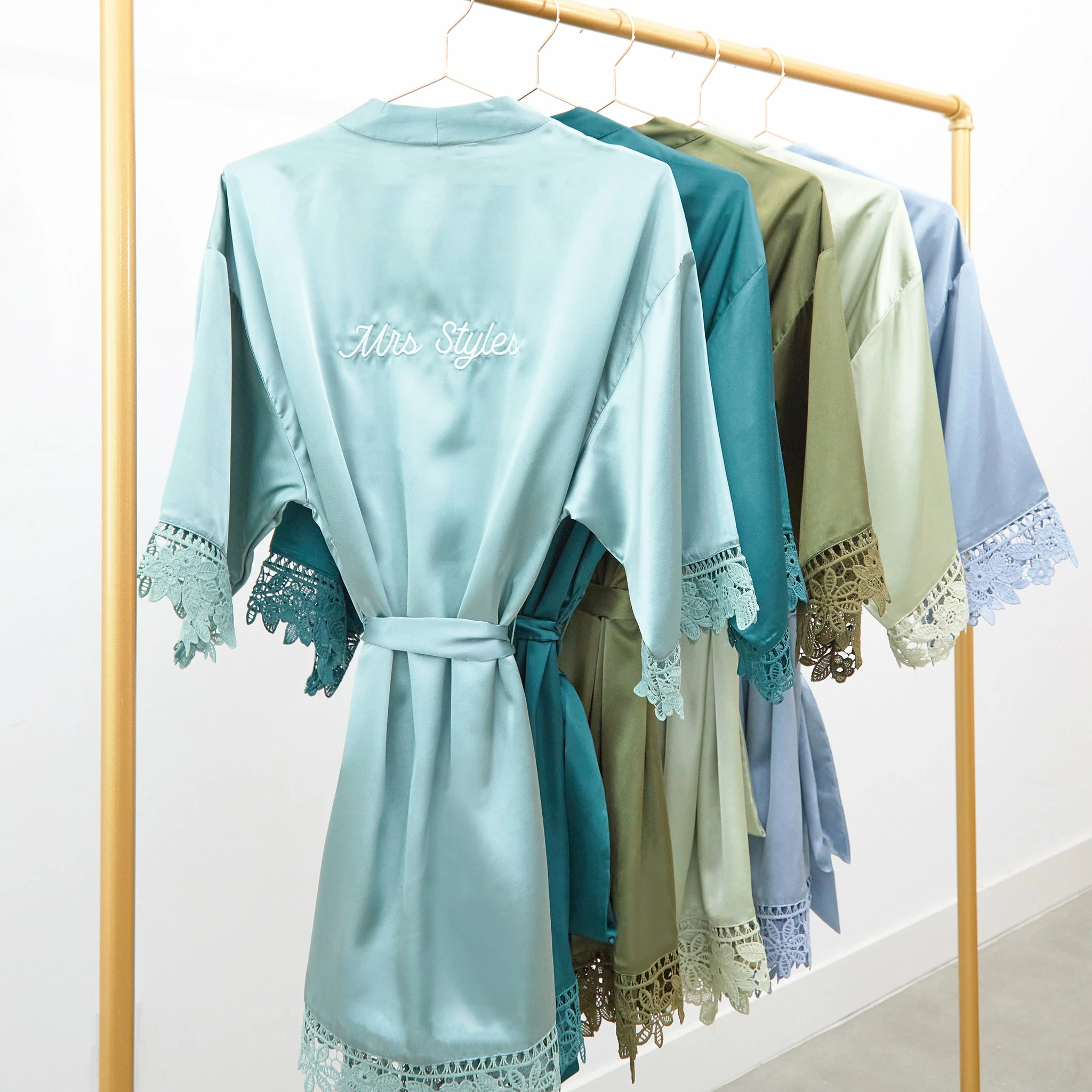 Claudine Lace Robe - Sea Glass 9 Claudine Lace Robe - Sea Glass - Image 9