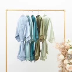 Claudine Lace Robe - Olive -US Skirt Sales 2024 BIRDYGREY SILKROBES1131.CROPPED.RT