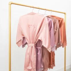 Claudine Lace Robe - Dusty Rose -US Skirt Sales 2024 BIRDYGREY SILKROBES1169.CROPPED.RT