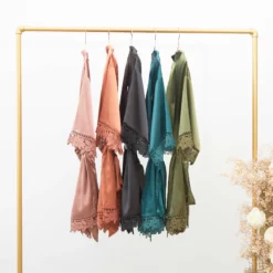 Claudine Lace Robe - Black -US Skirt Sales 2024 BIRDYGREY SILKROBES1182.CROPPED.RT