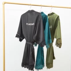 Claudine Lace Robe - Black -US Skirt Sales 2024 BIRDYGREY SILKROBES1195.CROPPED.RT