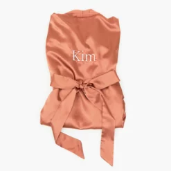 Claudine Lace Robe - Terracotta -US Skirt Sales 2024 BIRDYGREY SILKROBES1415.RT