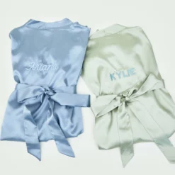 Claudine Lace Robe - Dusty Blue -US Skirt Sales 2024 BIRDYGREY SILKROBES1440.CROPPED.RT