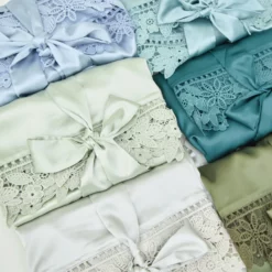 Claudine Lace Robe - Dusty Blue -US Skirt Sales 2024 BIRDYGREY SILKROBES1499.CROPPED.RT