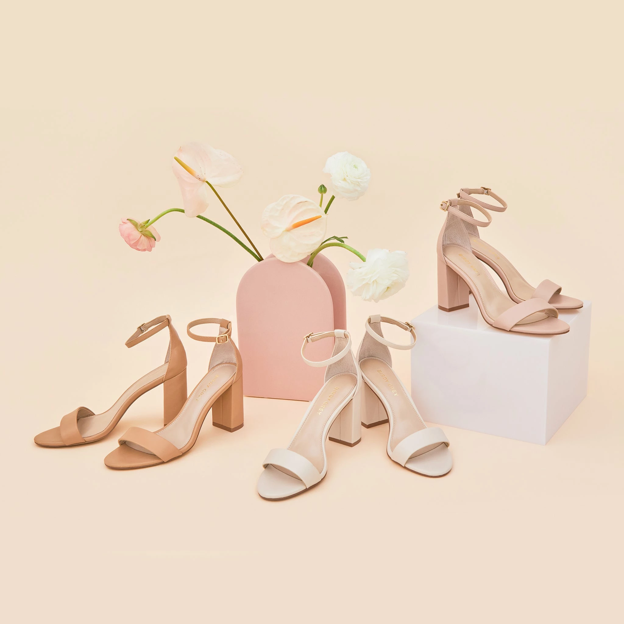 Mary High Chunky Heel - Almond 6 Mary High Chunky Heel - Almond - Image 6