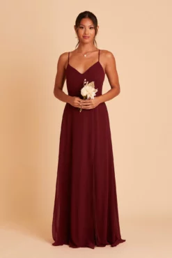 Adelle Chiffon Dress - Cabernet 14 Adelle Chiffon Dress - Cabernet -US Skirt Sales 2024 BIRDY GREY ADELE BRIDESMAID DRESS CABERNET 01