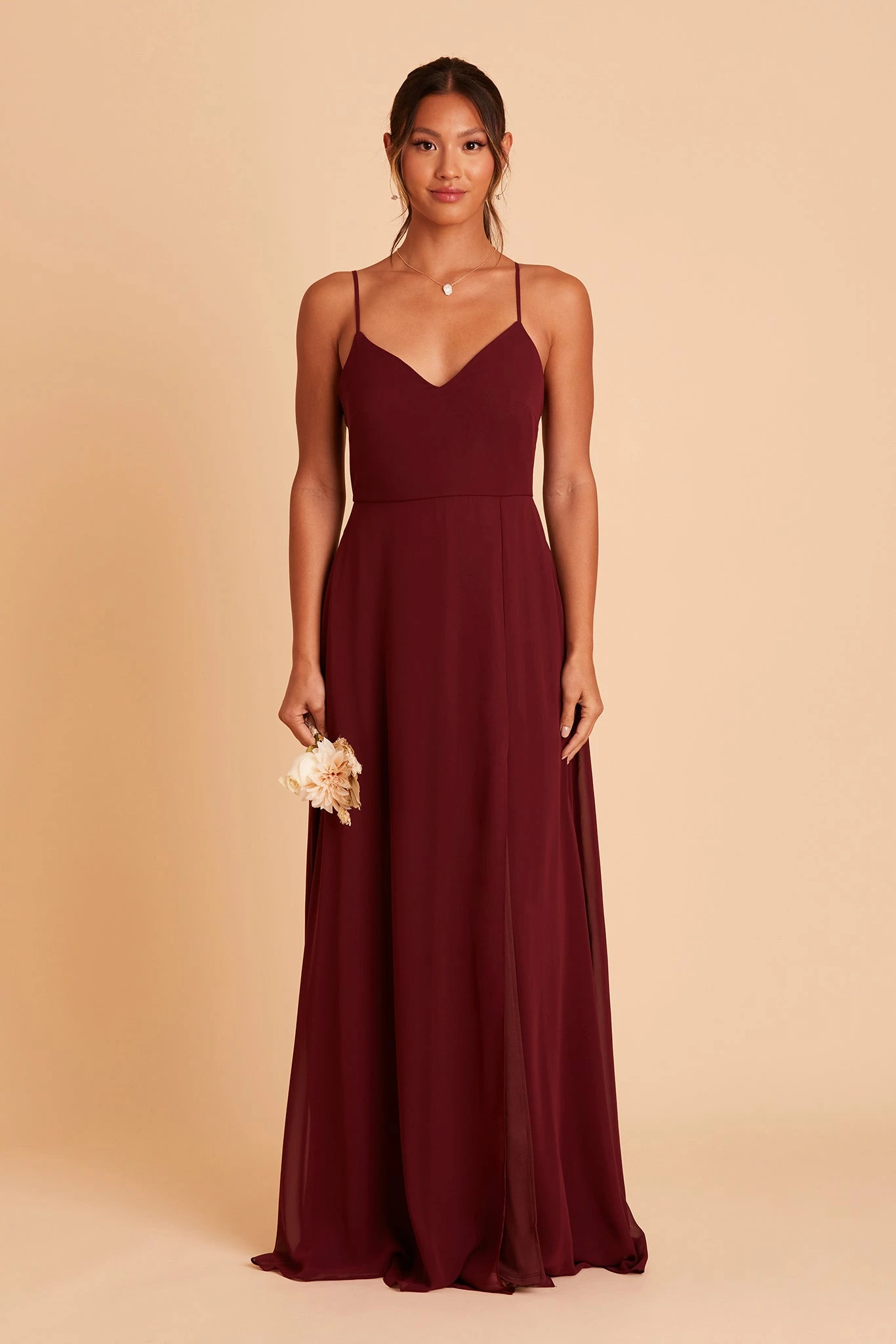 Adelle Chiffon Dress - Cabernet 5 Adelle Chiffon Dress - Cabernet - Image 5
