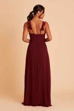 Adelle Chiffon Dress - Cabernet 19 Adelle Chiffon Dress - Cabernet -US Skirt Sales 2024 BIRDY GREY ADELE BRIDESMAID DRESS CABERNET 04
