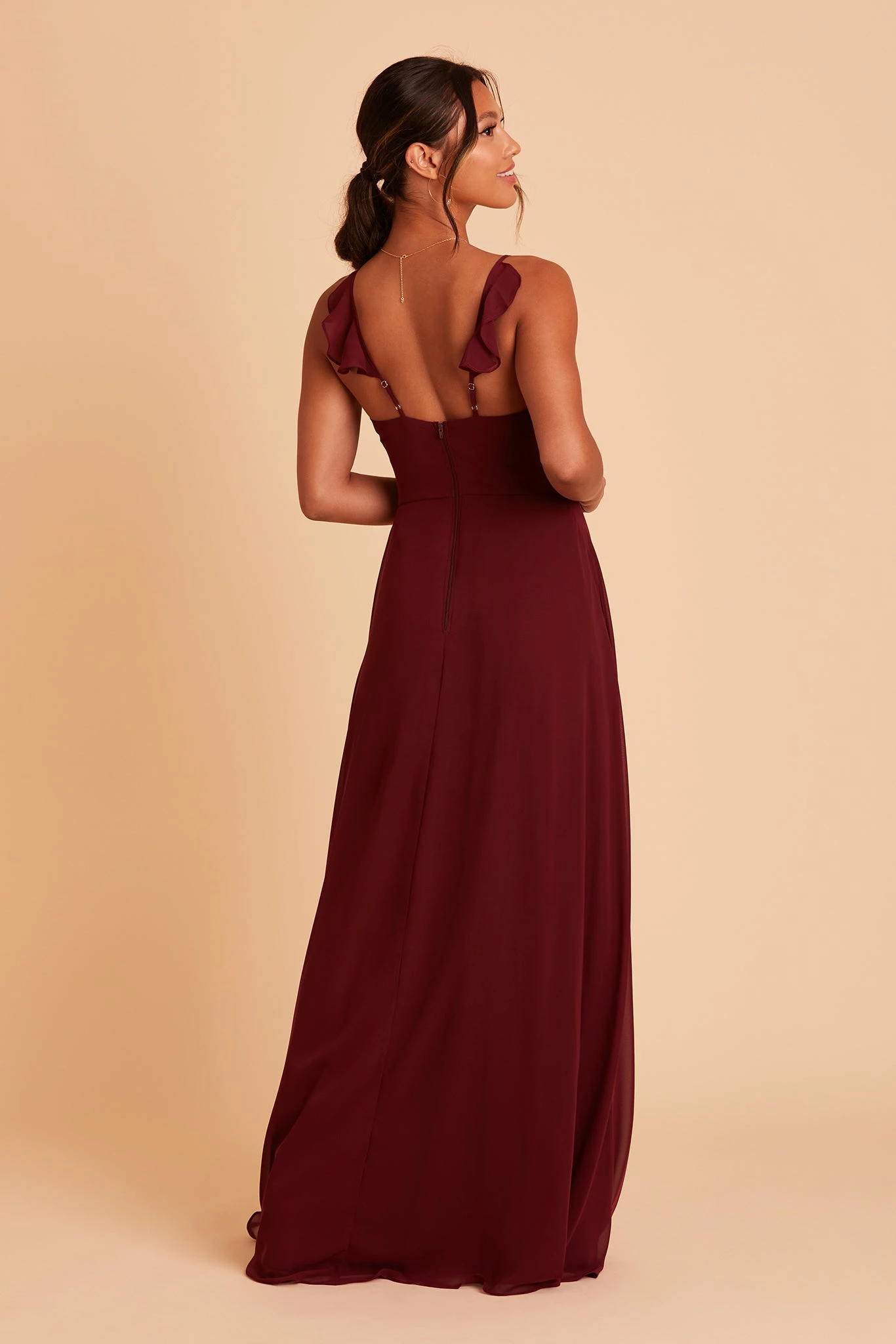 Adelle Chiffon Dress - Cabernet 7 Adelle Chiffon Dress - Cabernet - Image 7