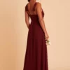 Adelle Chiffon Dress - Cabernet