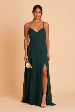 Adelle Chiffon Dress - Emerald 13 Adelle Chiffon Dress - Emerald -US Skirt Sales 2024 BIRDY GREY ADELE BRIDESMAID DRESS EMERALD 02
