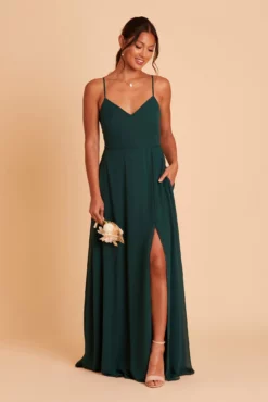 Adelle Chiffon Dress - Emerald 12 Adelle Chiffon Dress - Emerald -US Skirt Sales 2024 BIRDY GREY ADELE BRIDESMAID DRESS EMERALD 03