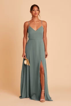 Adelle Chiffon Dress - Sea Glass -US Skirt Sales 2024 BIRDY GREY ADELE BRIDESMAID DRESS SEA GLASS 02