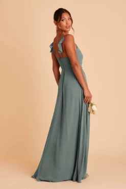 Adelle Chiffon Dress - Sea Glass
