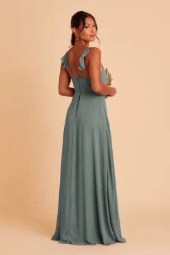 Adelle Chiffon Dress - Sea Glass -US Skirt Sales 2024 BIRDY GREY ADELE BRIDESMAID DRESS SEA GLASS 06