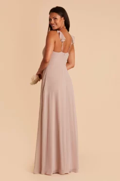 Adelle Chiffon Dress - Taupe -US Skirt Sales 2024 BIRDY GREY ADELE CONVERTIBLE BRIDESMAID DRESS TAUPE 05