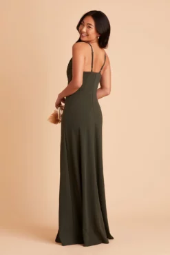 Ash Crepe Dress - Olive -US Skirt Sales 2024 BIRDY GREY ASH BRIDESMAID DRESS OLIVE 06