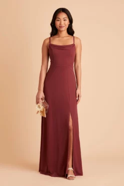 Ash Crepe Dress - Rosewood -US Skirt Sales 2024 BIRDY GREY ASH BRIDESMAID DRESS ROSEWOOD 01