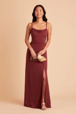 Ash Crepe Dress - Rosewood -US Skirt Sales 2024 BIRDY GREY ASH BRIDESMAID DRESS ROSEWOOD 02