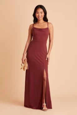 Ash Crepe Dress - Rosewood -US Skirt Sales 2024 BIRDY GREY ASH BRIDESMAID DRESS ROSEWOOD 03