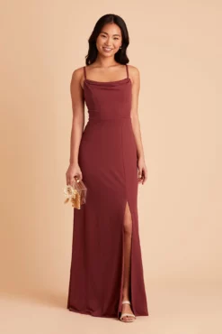 Ash Crepe Dress - Rosewood -US Skirt Sales 2024 BIRDY GREY ASH BRIDESMAID DRESS ROSEWOOD 04