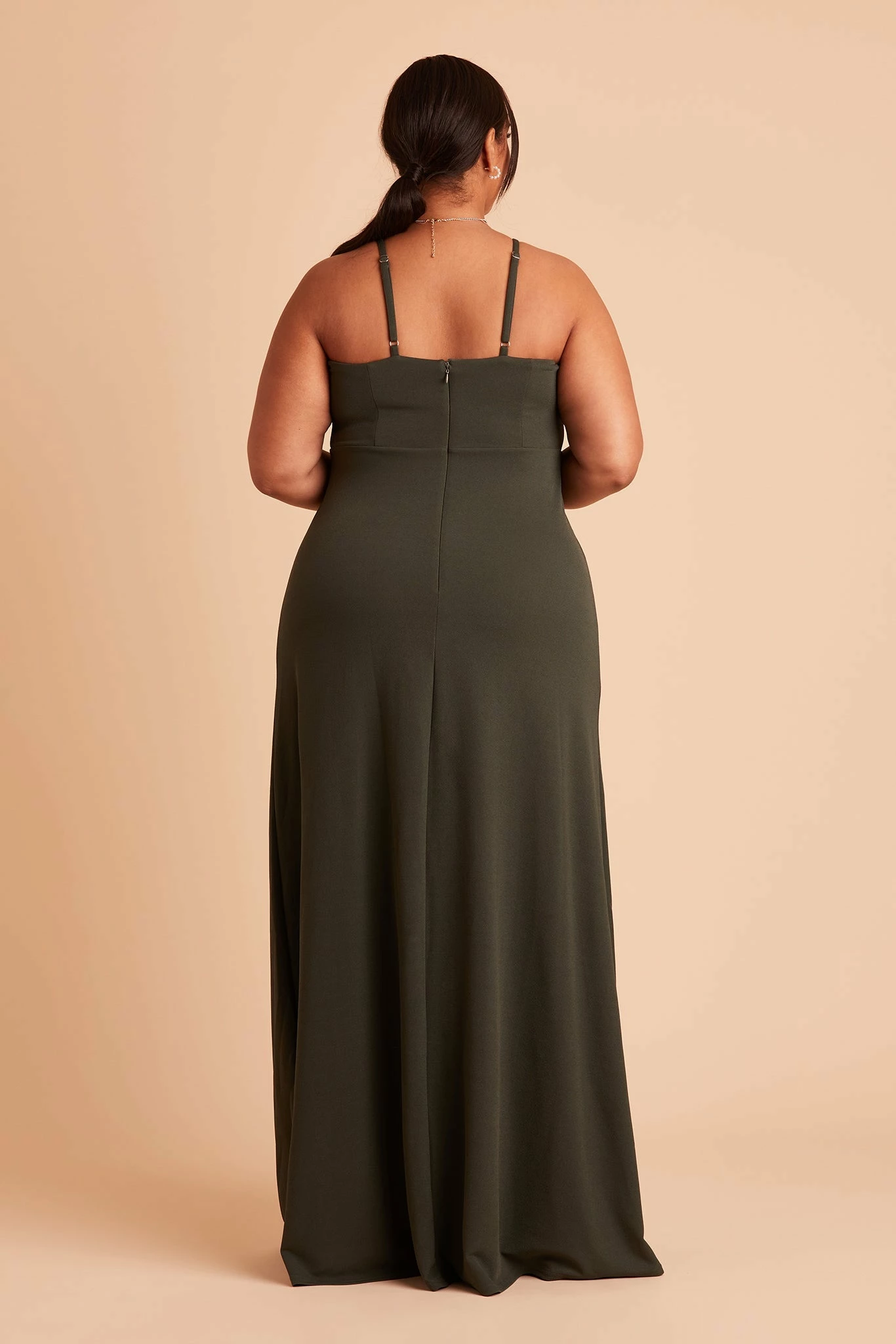 Ash Crepe Dress - Olive - Image 14