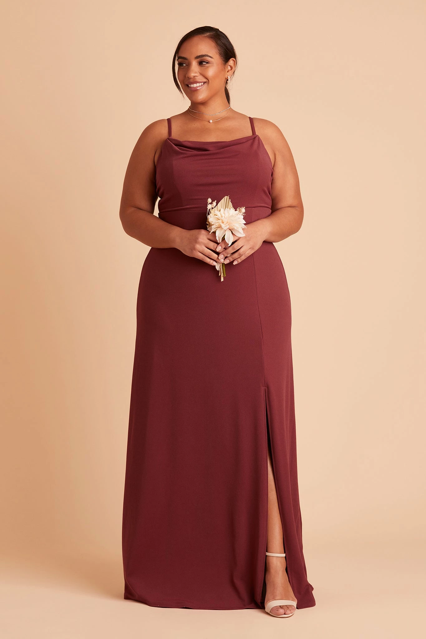 Ash Crepe Dress - Rosewood - Image 9