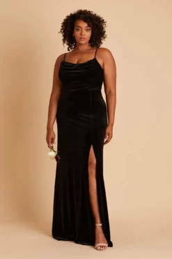 Ash Velvet Dress - Black -US Skirt Sales 2024 BIRDY GREY ASH PLUS SIZE VELVET BRIDESMAID DRESS BLACK 01 1523a66a 0d01 4f07 bbcc e382c42bba24