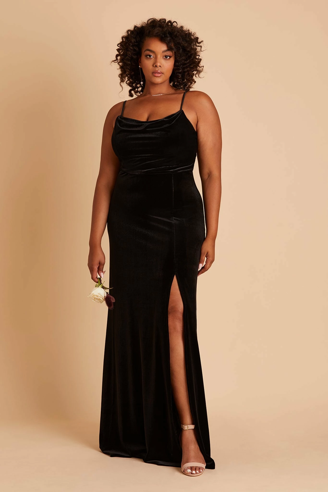 Ash Velvet Dress - Black - Image 9