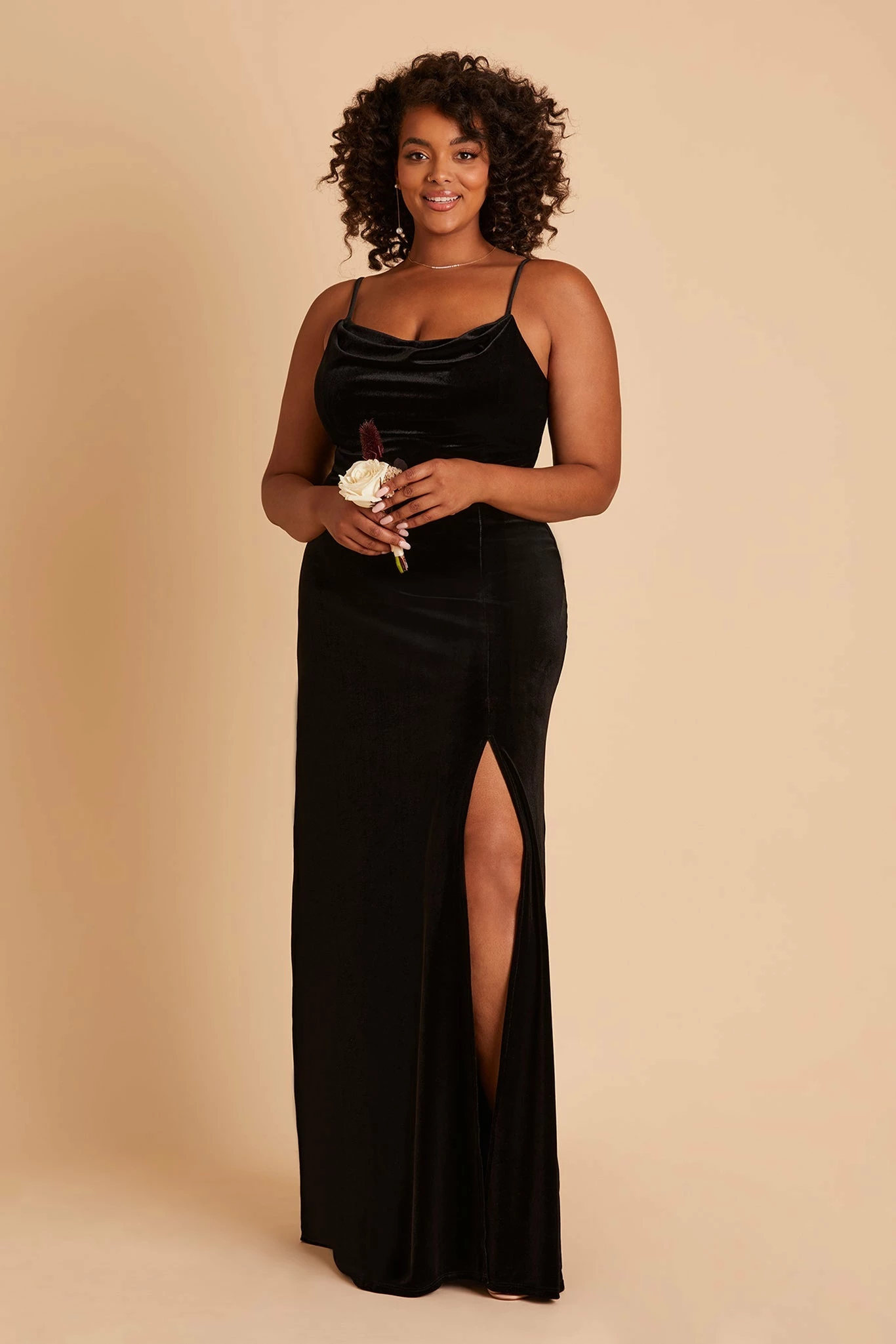 Ash Velvet Dress - Black - Image 3