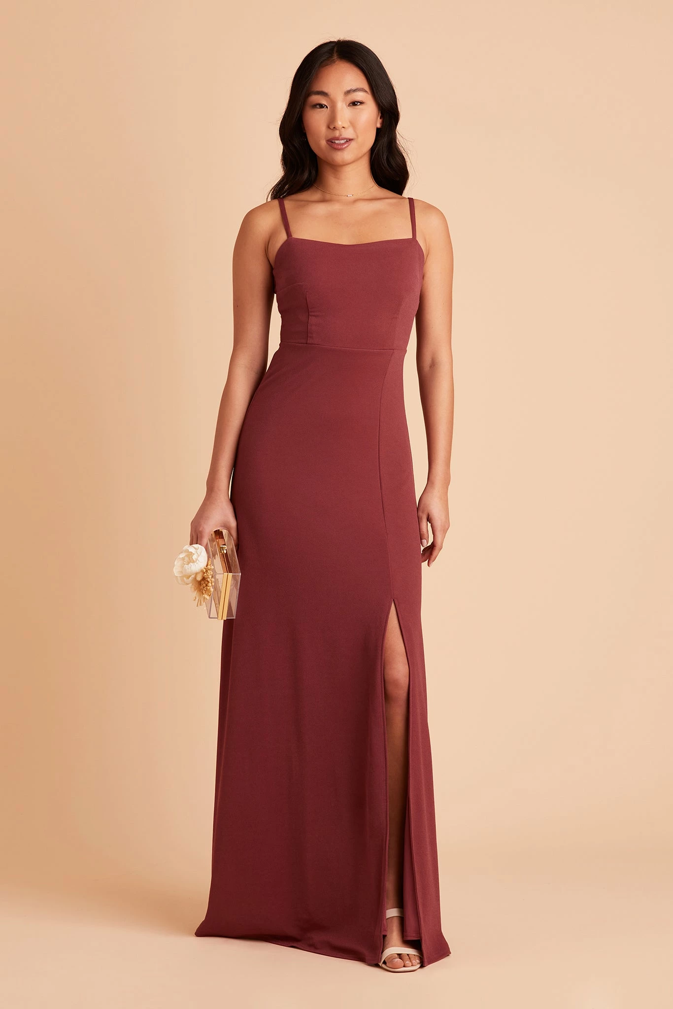 Benny Crepe Dress - Rosewood 5 Benny Crepe Dress - Rosewood - Image 5