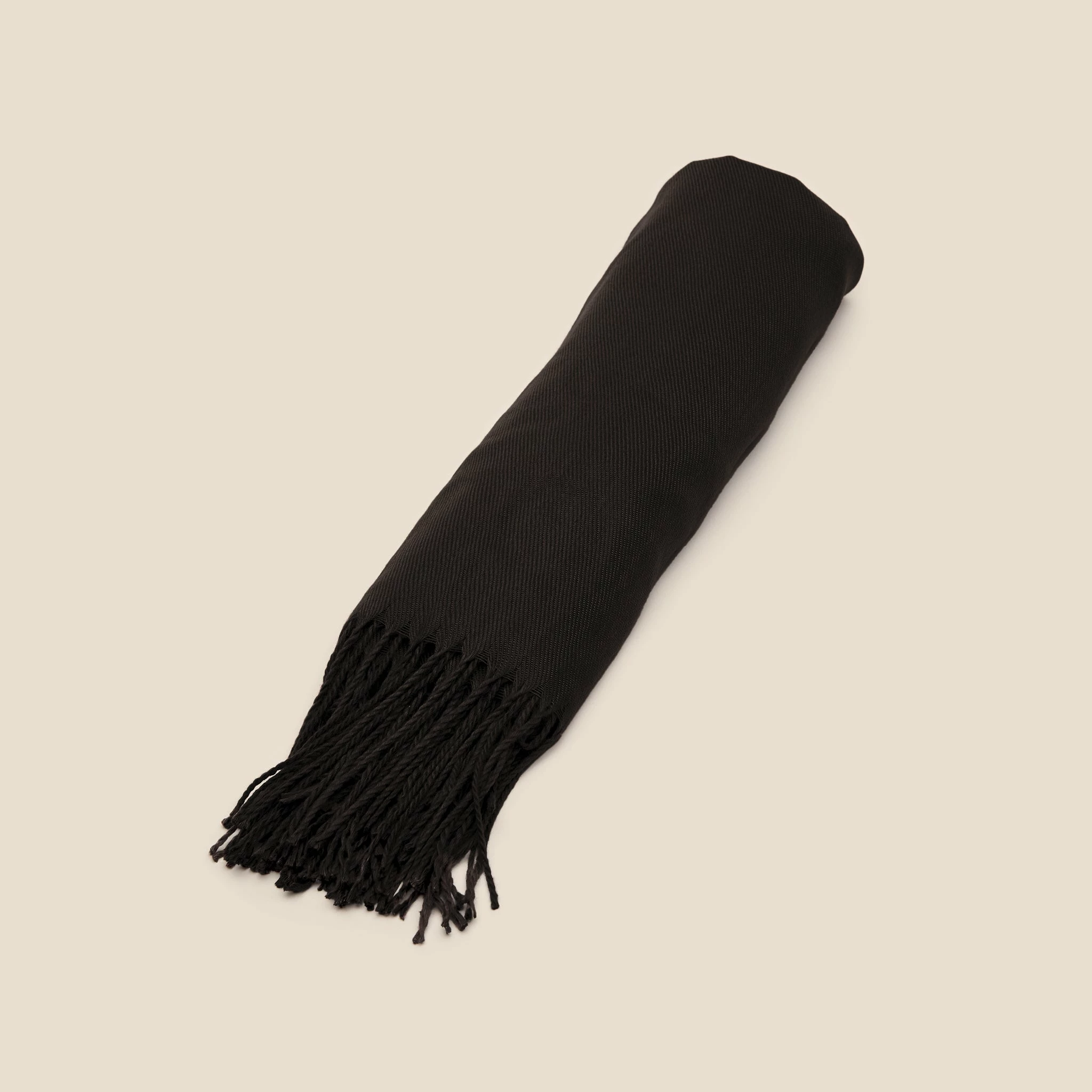 Shawl With Fringe - Black 2 Shawl With Fringe - Black - Image 2