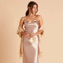 Shawl With Fringe - Beige -US Skirt Sales 2024 BIRDY GREY CASHMERE SHAWL NUDE 03