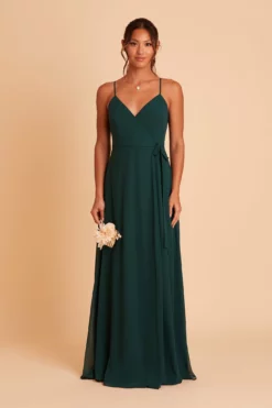 Cindy Chiffon Dress - Emerald -US Skirt Sales 2024 BIRDY GREY CINDY BRIDESMAID DRESS EMERALD 01