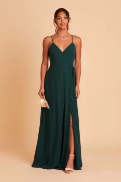 Cindy Chiffon Dress - Emerald -US Skirt Sales 2024 BIRDY GREY CINDY BRIDESMAID DRESS EMERALD 02