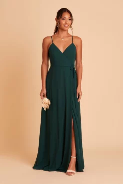 Cindy Chiffon Dress - Emerald -US Skirt Sales 2024 BIRDY GREY CINDY BRIDESMAID DRESS EMERALD 03