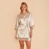 Claudine Lace Robe - Neutral Champagne