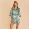 Claudine Lace Robe - Sea Glass