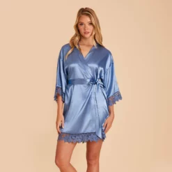 Claudine Lace Robe - Twilight