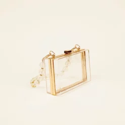 Clear Clutch With Clear Beads -US Skirt Sales 2024 BIRDY GREY CLEAR BRIDAL CLUTCH WITH CLEAR BEEDS 03