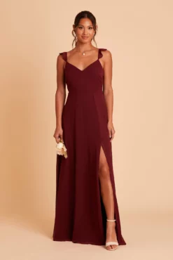 Doris Chiffon Dress - Cabernet 16 Doris Chiffon Dress - Cabernet -US Skirt Sales 2024 BIRDY GREY DORIS BRIDESMAID DRESS CABERNET 03