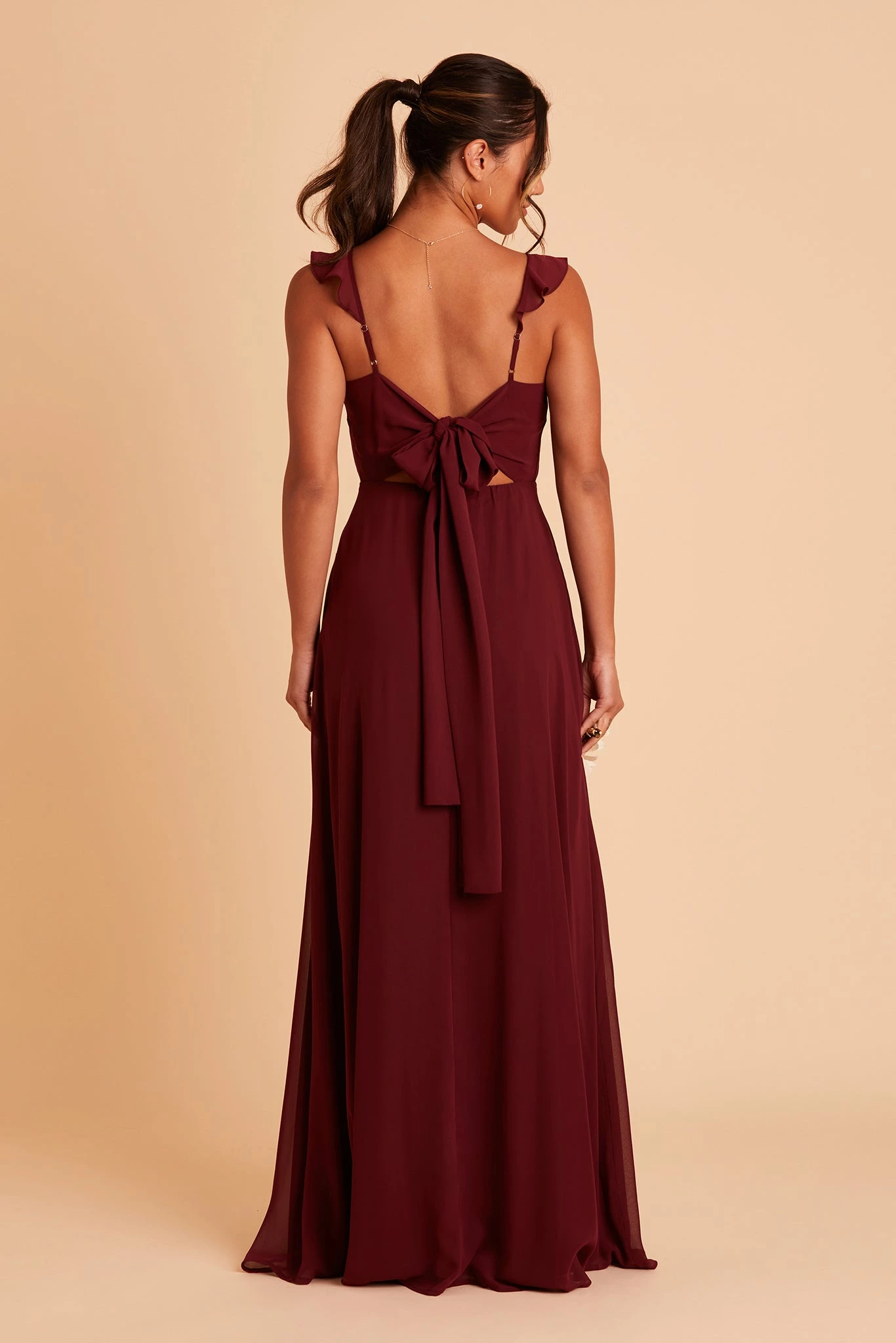 Doris Chiffon Dress - Cabernet 9 Doris Chiffon Dress - Cabernet - Image 9