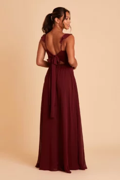 Doris Chiffon Dress - Cabernet 21 Doris Chiffon Dress - Cabernet -US Skirt Sales 2024 BIRDY GREY DORIS BRIDESMAID DRESS CABERNET 08