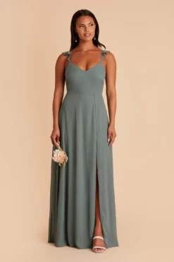 Doris Chiffon Dress - Sea Glass 12 Doris Chiffon Dress - Sea Glass -US Skirt Sales 2024 BIRDY GREY DORIS CONVERTIBLE BRIDESMAID DRESS SEA GLASS 01