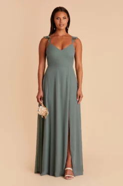 Doris Chiffon Dress - Sea Glass 11 Doris Chiffon Dress - Sea Glass -US Skirt Sales 2024 BIRDY GREY DORIS CONVERTIBLE BRIDESMAID DRESS SEA GLASS 02