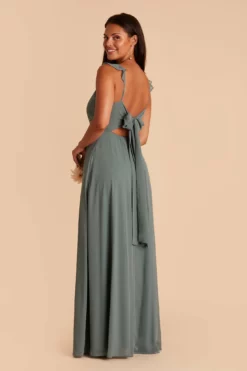 Doris Chiffon Dress - Sea Glass