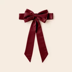 Liz Flower Girl Sash - Sheen Cabernet