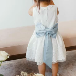 Liz Flower Girl Sash - Sheen Light Blue 7 Liz Flower Girl Sash - Sheen Light Blue -US Skirt Sales 2024 BIRDY GREY ELIZABETH FLOWER GIRL SASH DUSTY BLUE 03 scaled
