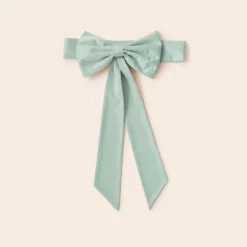 Liz Flower Girl Sash - Sheen Light Green