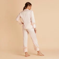Feathered Pajama Set - Blush -US Skirt Sales 2024 BIRDY GREY FEATHERED PJ SET BLUSH 05